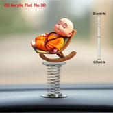 2D Flat Buddha Recliner – Acrylic Car & Desktop Decoration