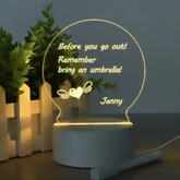 Elegant LED Night Light with Erasable Writing Board – USB-Powered Acrylic Desk Lamp