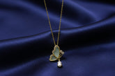 03T122511GD Premium Butterfly Pendant Stainless Steel Necklace – Anti-Tarnish & Hypoallergenic