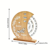 Wooden Perpetual Desk Calendar – Moon Ferris Wheel Design
