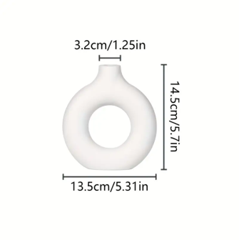 Scandinavian Style White Geometric Vase – Minimalist & Modern Design