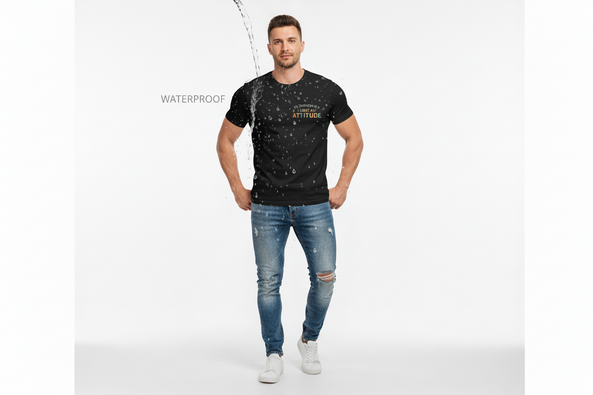Waterproof Premium Fabric T-Shirt Black