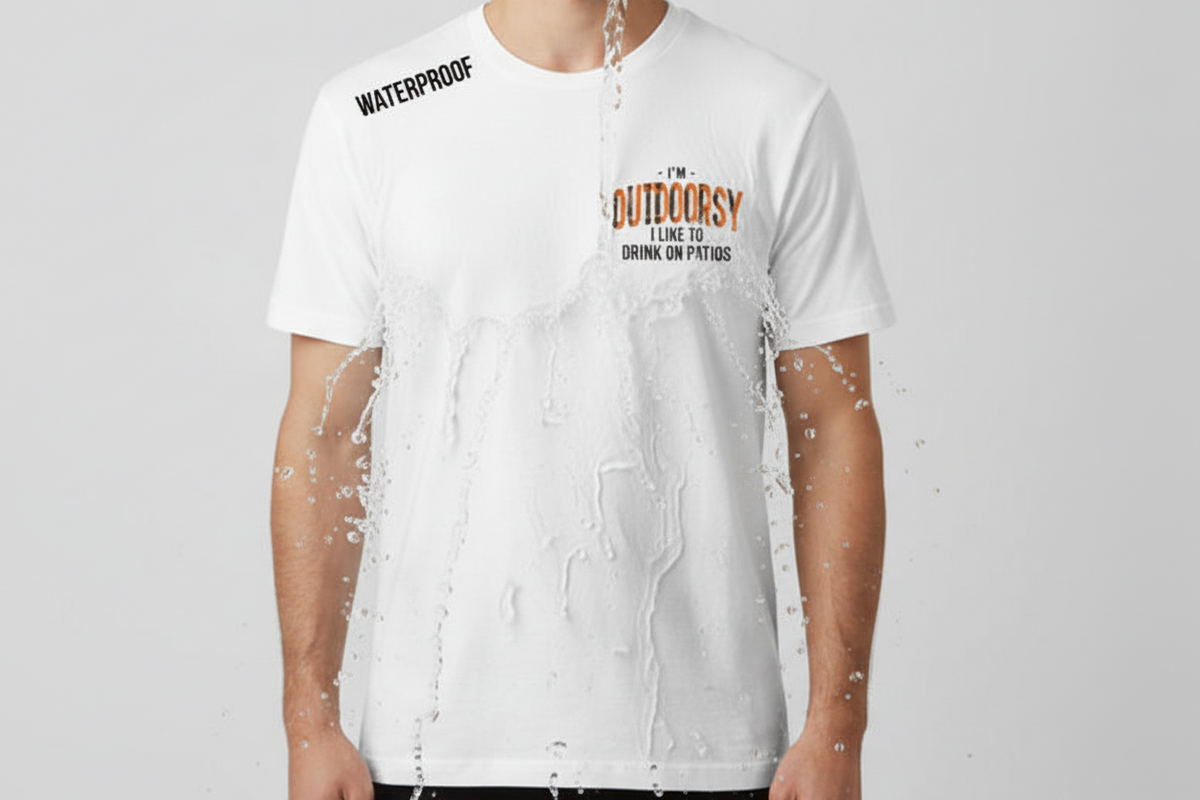 Waterproof Premium Fabric T-Shirt White