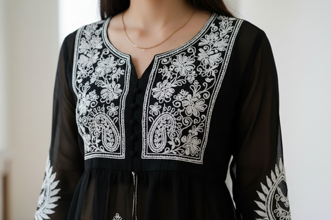 Georgette Embroidered Kurtis – Elegant & Comfortable