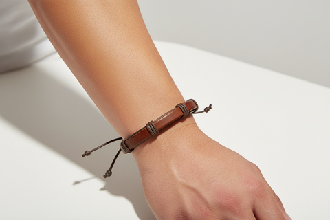 Adjustable Faux Leather Braided Bracelet