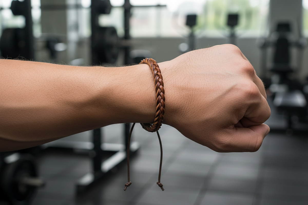 Adjustable Faux Leather Braided Bracelet