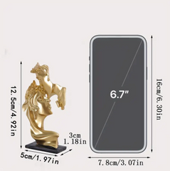 Elegant Golden-Tone Love Sculpture – Kissing Couple Figurine