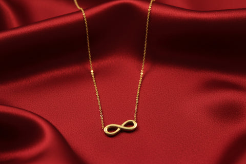 03T122507GD Premium Infinity Pendant Stainless Steel Necklace – Anti-Tarnish & Hypoallergenic