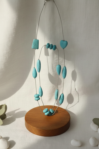03122503BL Turquoise Boho-Chic Necklace